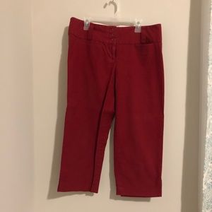 Loft Red Stretch Capri